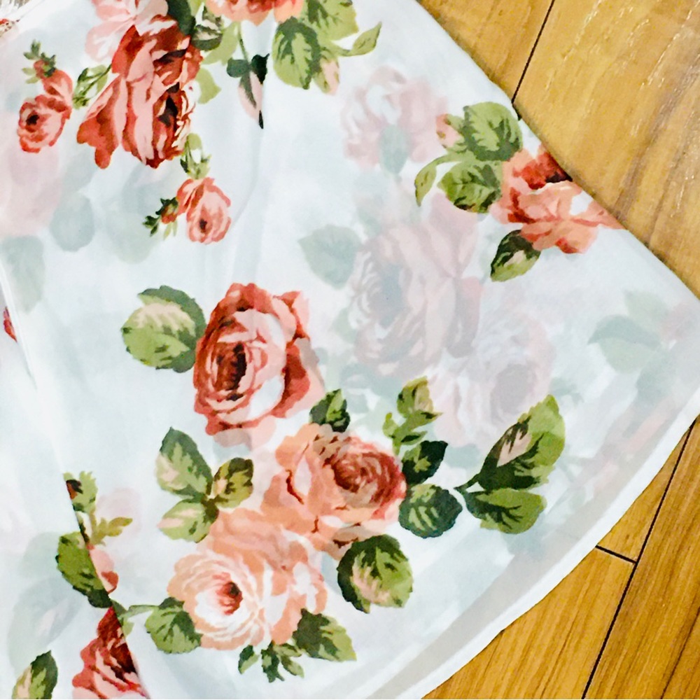 Show me your Mumu floral flower rose lightweight shorts medium pink